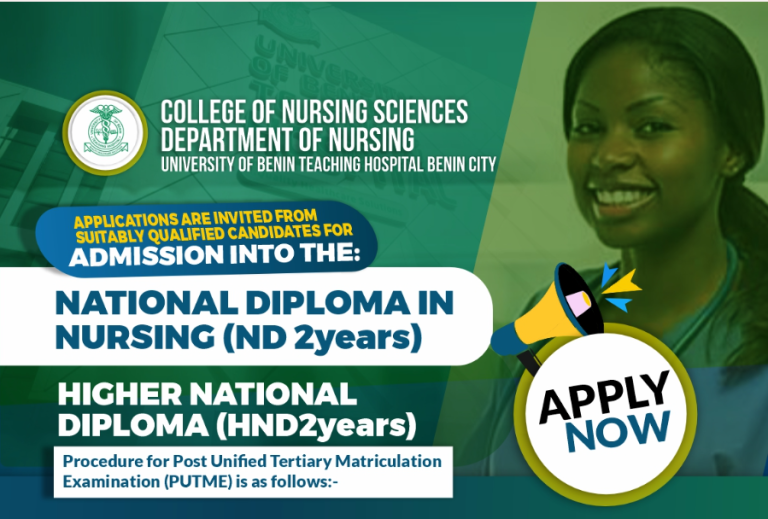 Future Nurses Wanted! UBTH College of Nursing Begins 2025 ND & HND Admission – JAMB 180+? Secure Your Spot Before September 19th!
